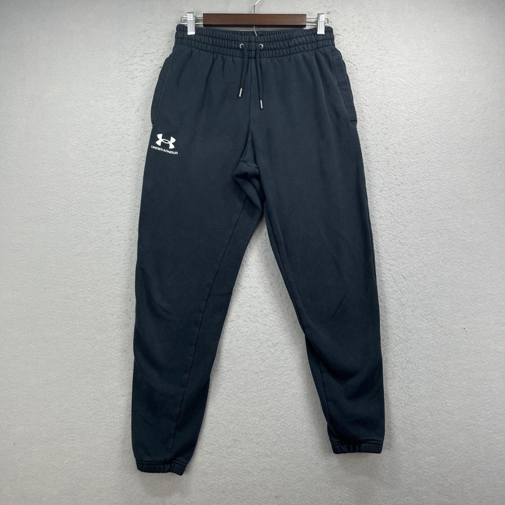 Under Armour Joggers Sweatpants Mens Small Black Rival Fleece Active Athleisure